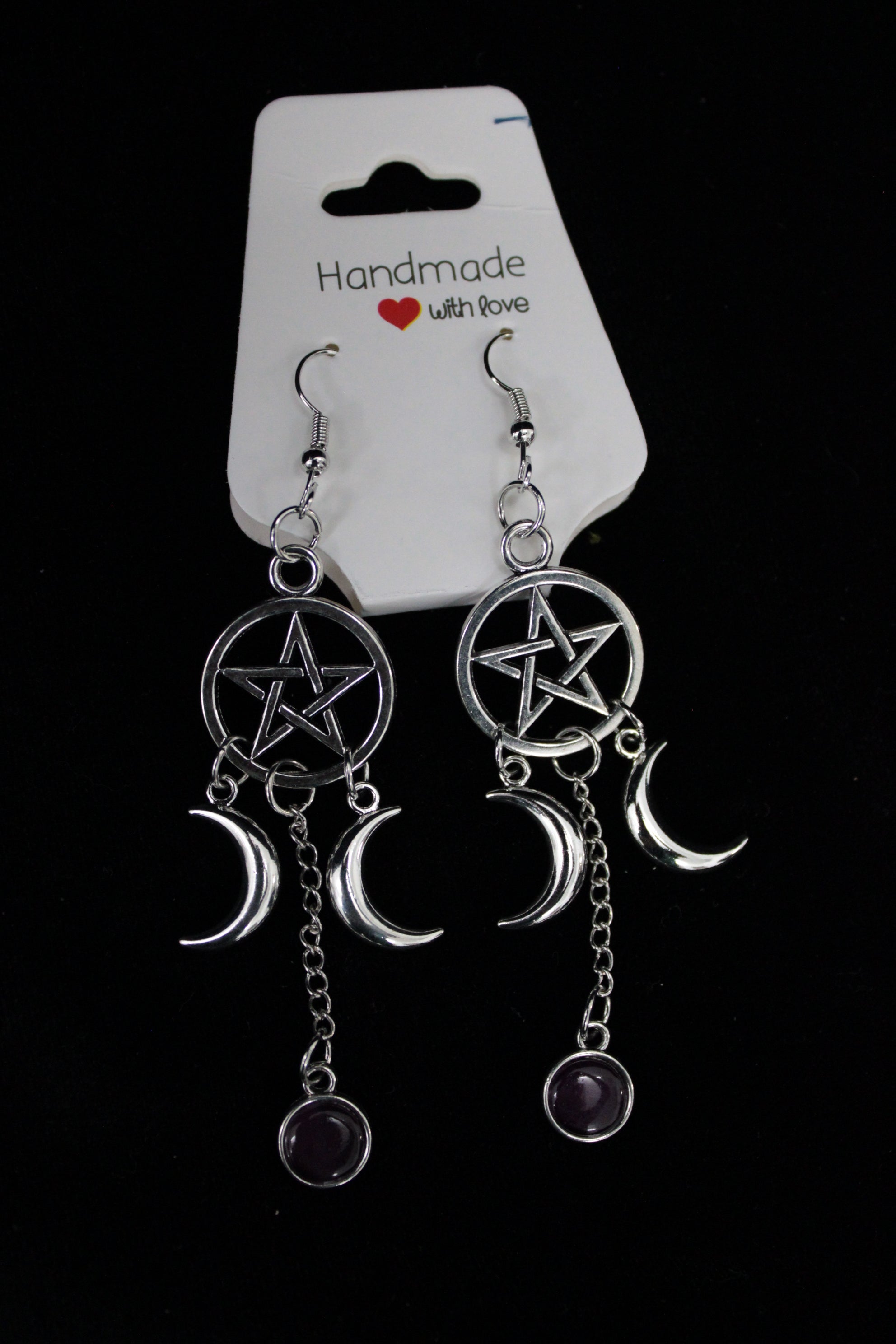 Aretes De Bruja - Pentáculo de la Diosa de la luna